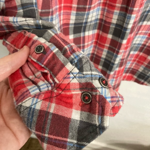 Pd&c Red white blue and gray flannel shirt extra-large - Picture 7 of 10